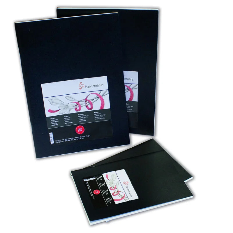 Hahnemühle Black Sketch Booklet A5 20 Sheets 140gsm