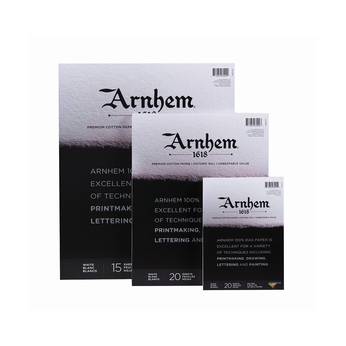 Speedball Arnhem 1618 Paper Pad White 245gsm Melbourne Etching Supplies