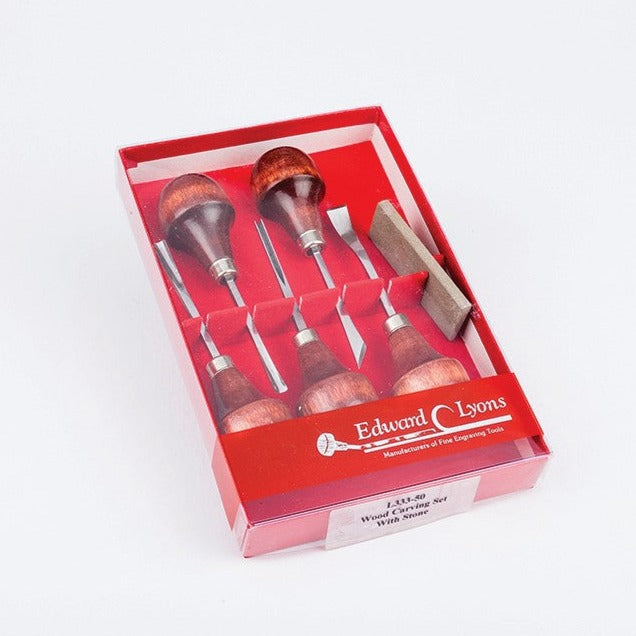 E.C. Lyons Lino and Wood Carving Set (Large Handles) - Melbourne Etching Supplies