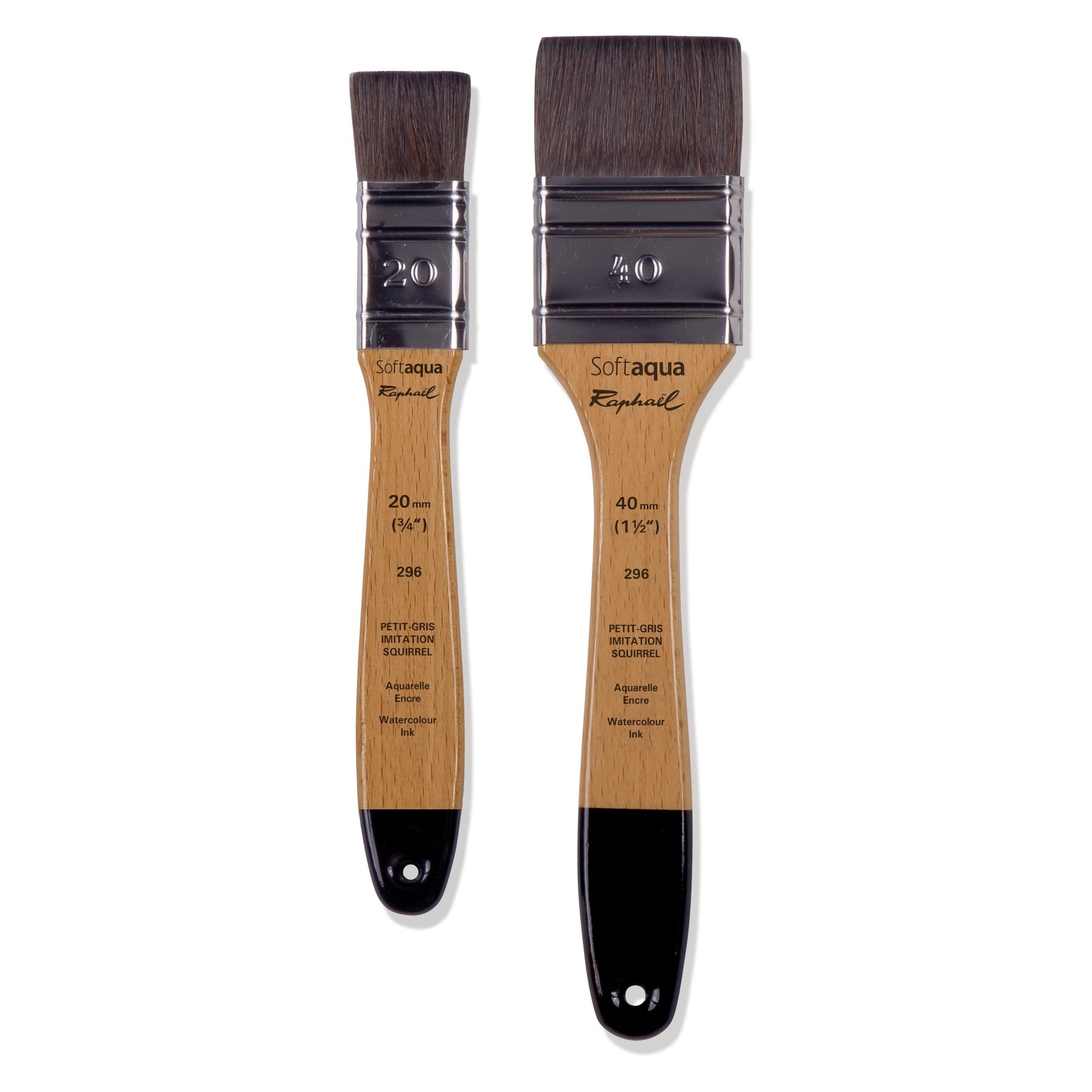 Raphael Sepia Flat Acrylic Brush, 40, Natural