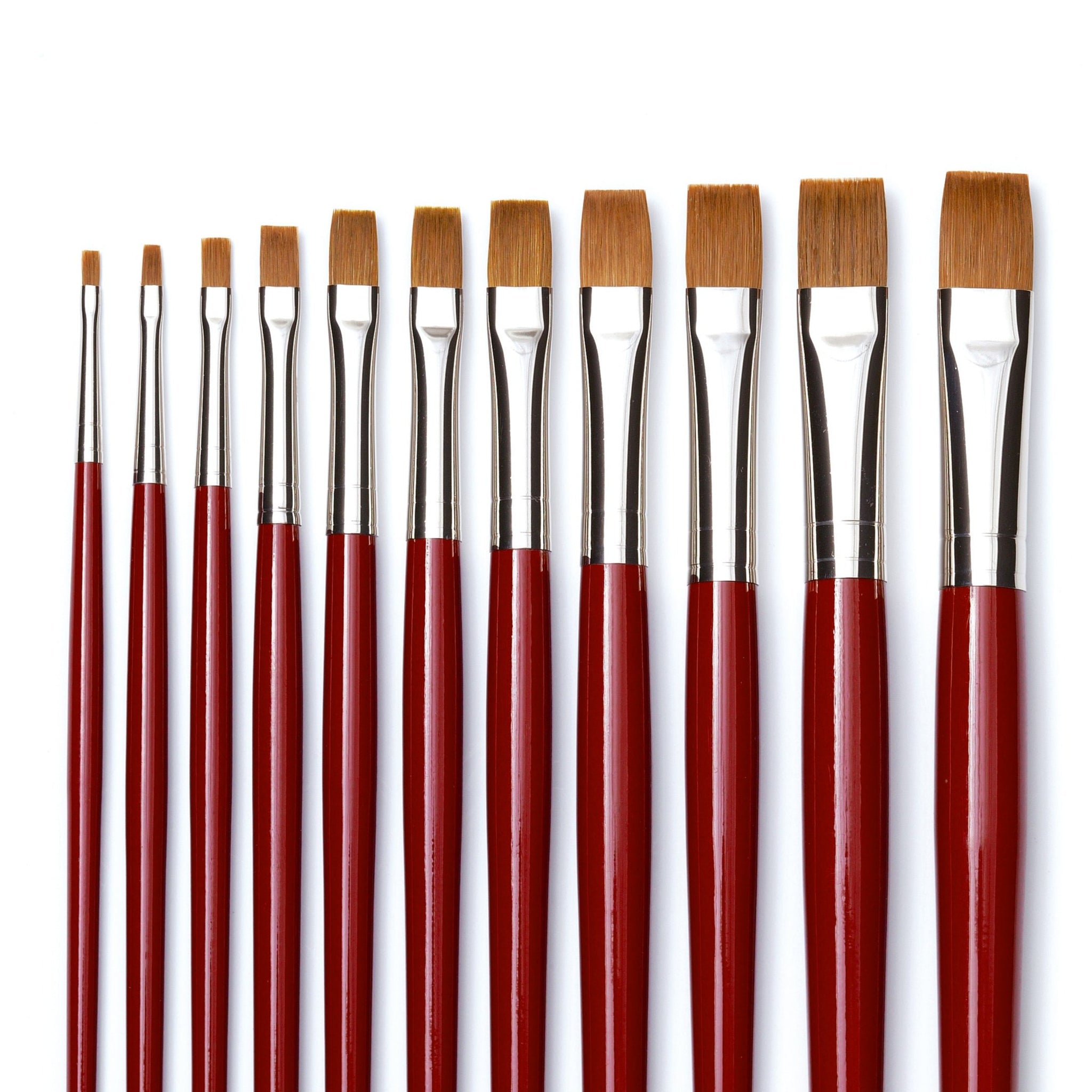Isabey Syrus Flat Oil Paint Brush - Melbourne Etching and Printmaking Supplies