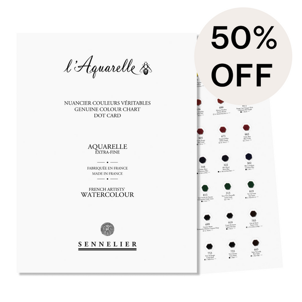 Sennelier L'Aquarelle Watercolour Dot Card (98 Colours)