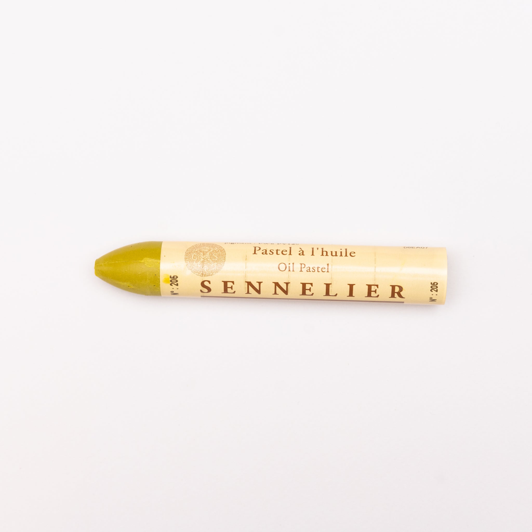 A single Sennelier oil pastel crayon against a white background, displaying the brand name and the word 'Oil Pastel' on the wrapper.