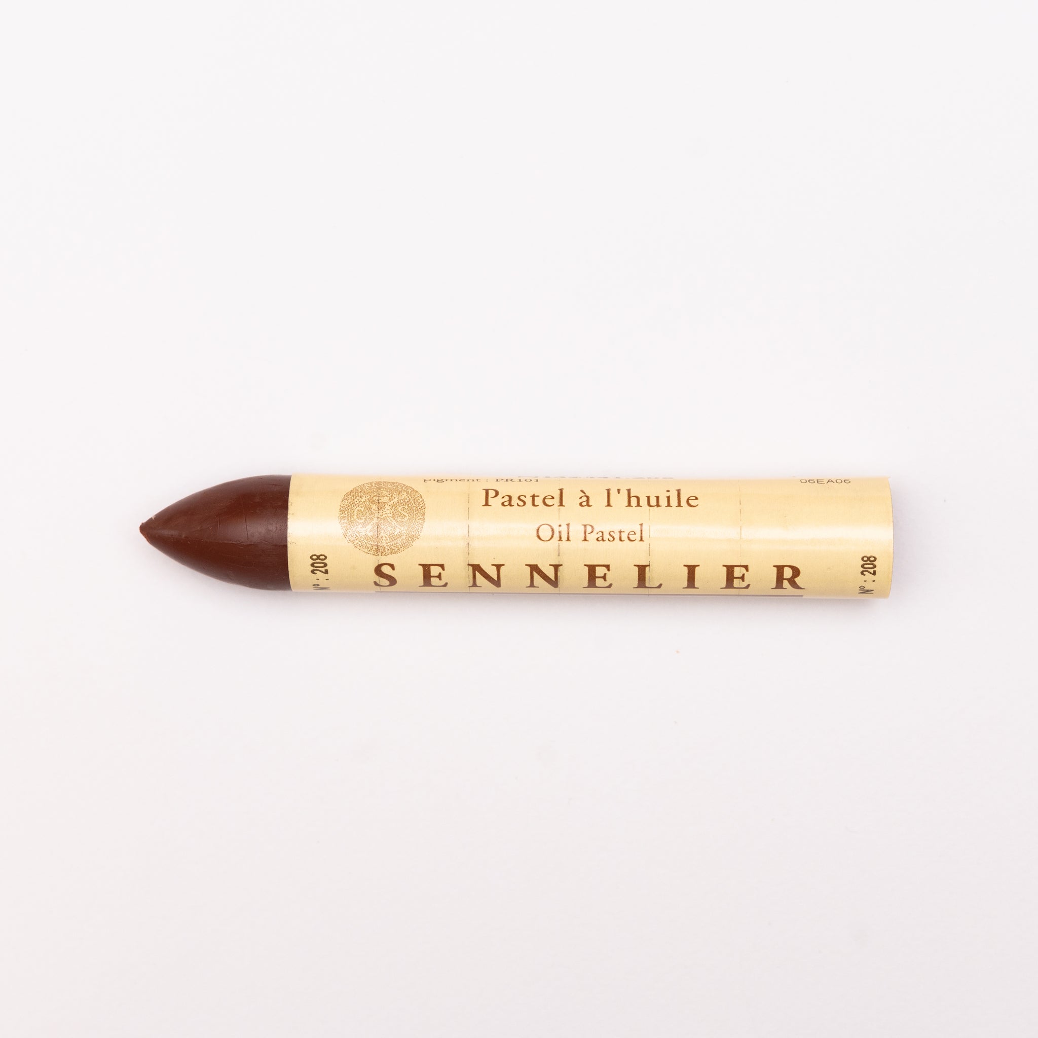 A single Sennelier oil pastel crayon against a white background, displaying the brand name and the word 'Oil Pastel' on the wrapper.