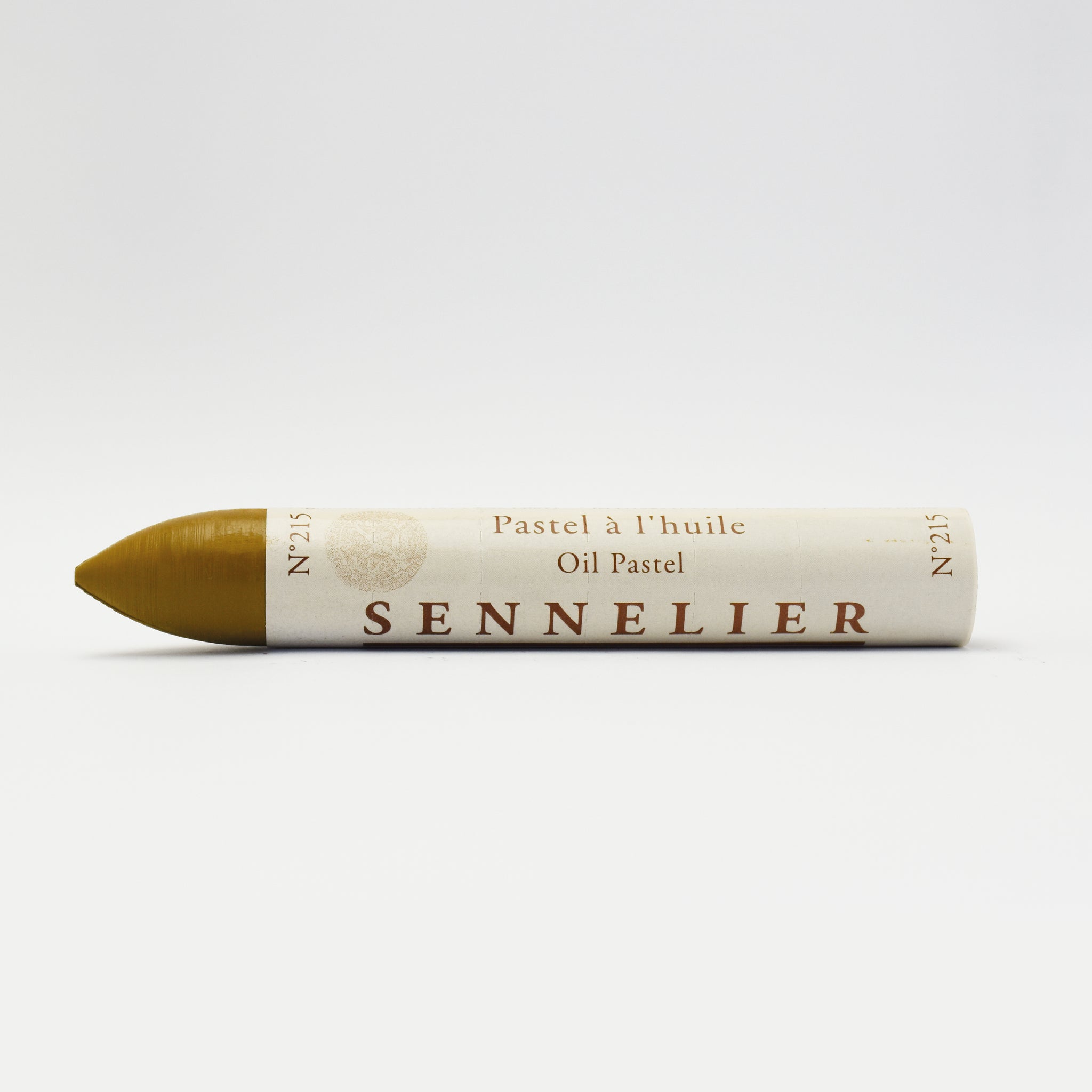 A single Sennelier oil pastel crayon against a white background, displaying the brand name and the word 'Oil Pastel' on the wrapper.