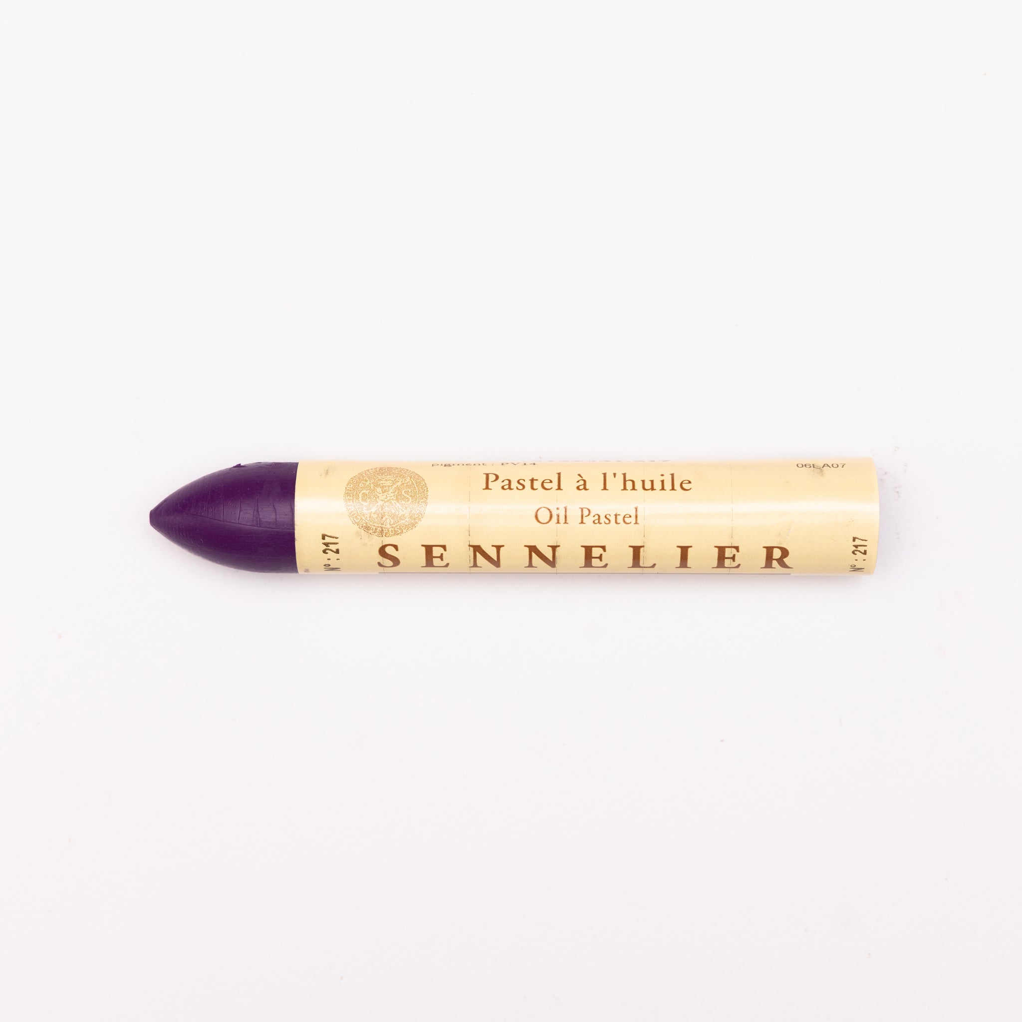 A single Sennelier oil pastel crayon against a white background, displaying the brand name and the word 'Oil Pastel' on the wrapper.