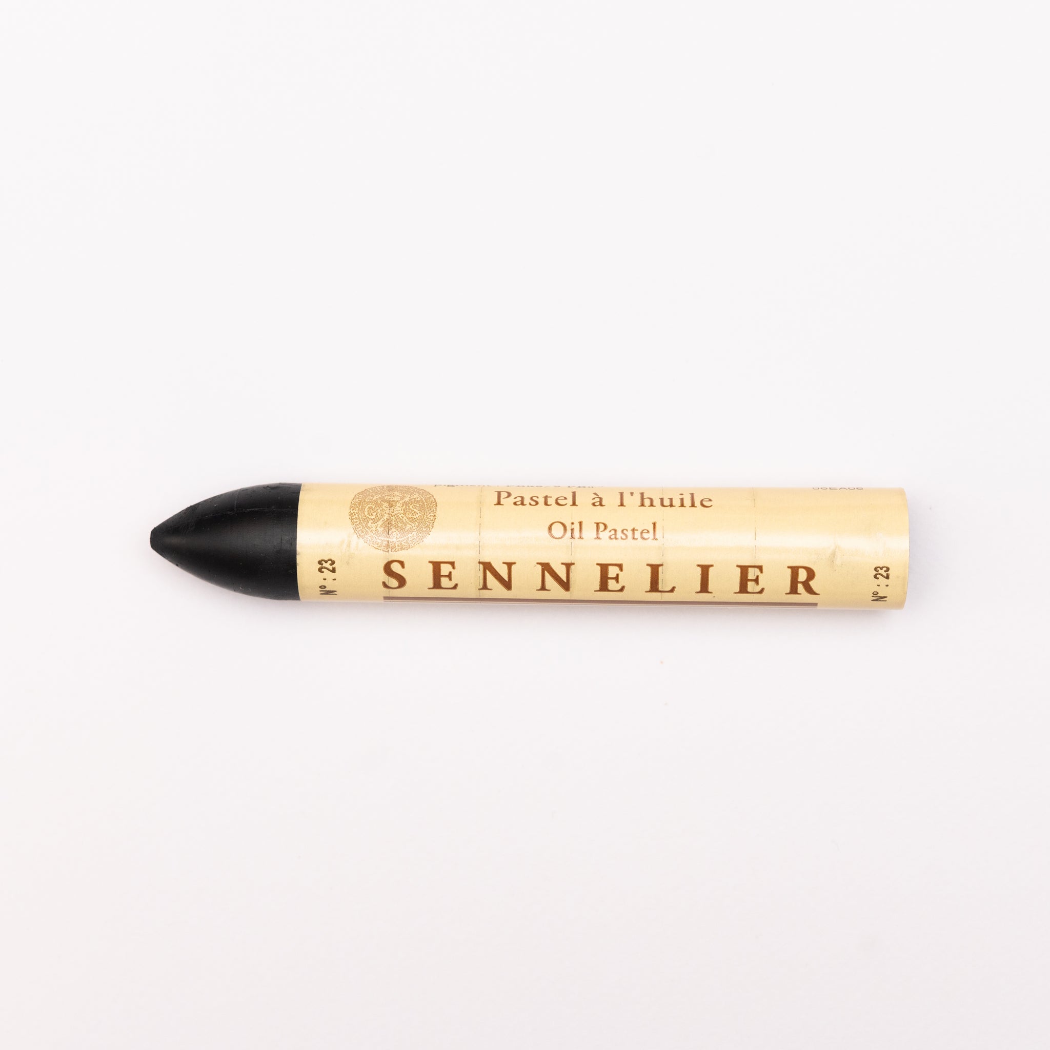 A single Sennelier oil pastel crayon against a white background, displaying the brand name and the word 'Oil Pastel' on the wrapper.