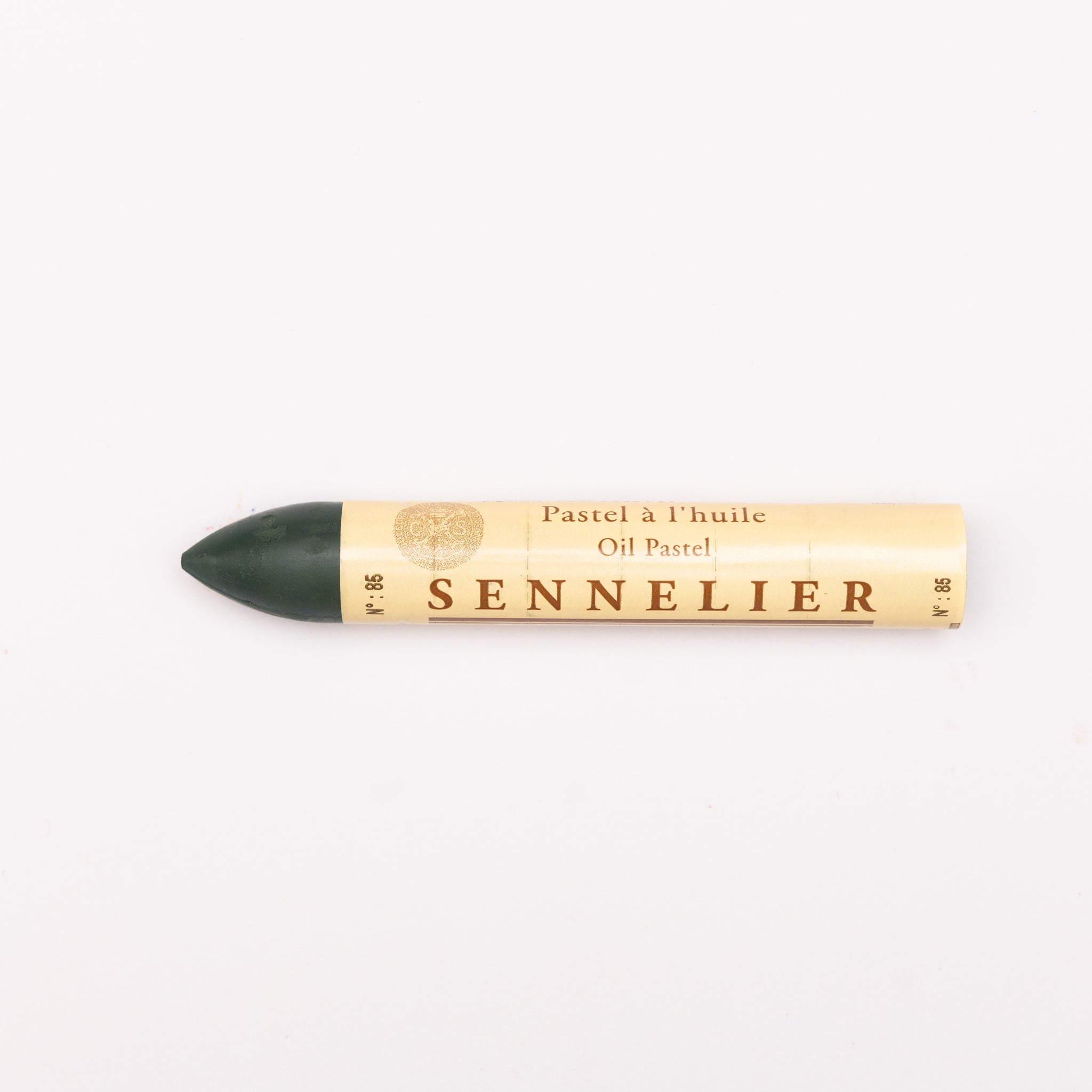 A single Sennelier oil pastel crayon against a white background, displaying the brand name and the word 'Oil Pastel' on the wrapper.