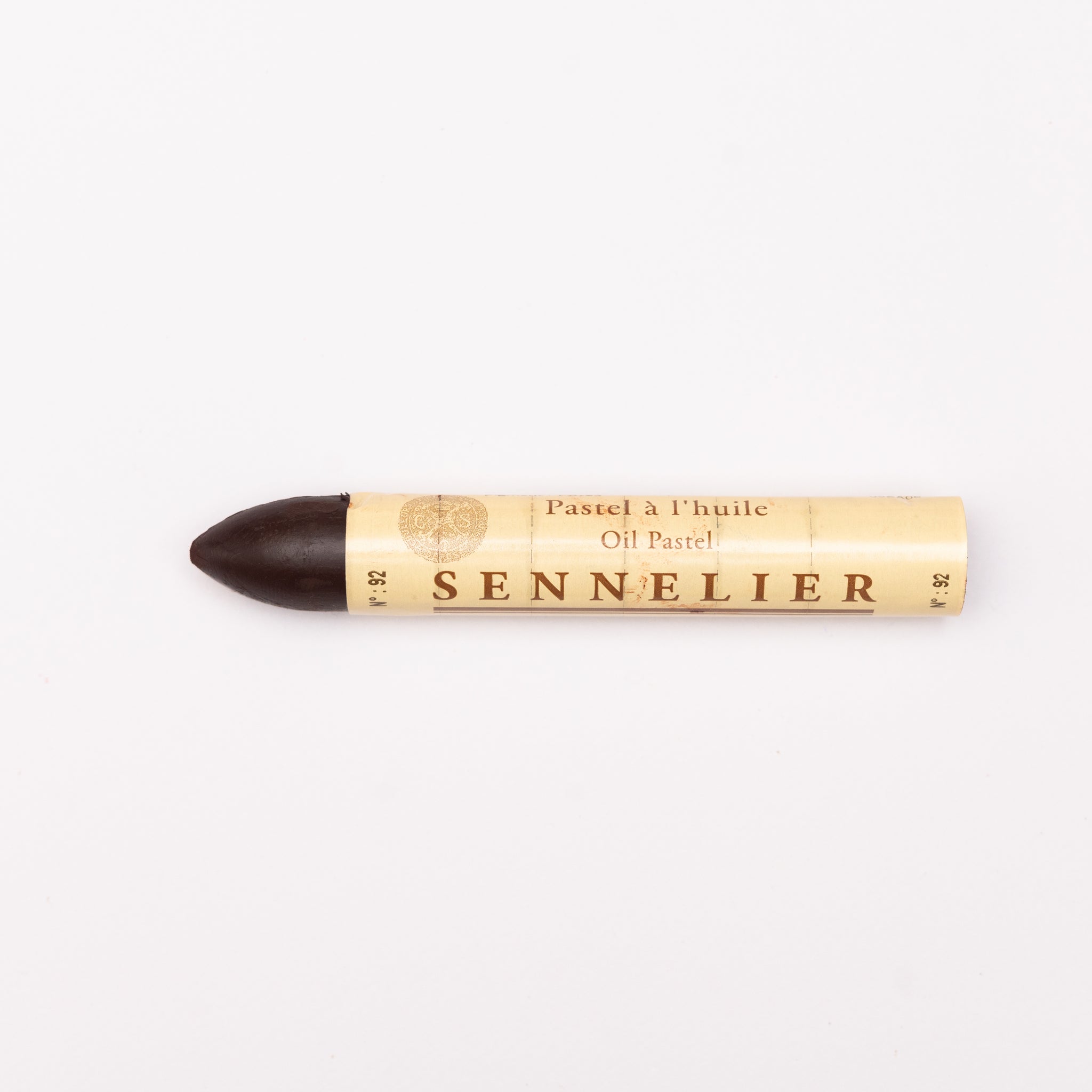 A single Sennelier oil pastel crayon against a white background, displaying the brand name and the word 'Oil Pastel' on the wrapper.
