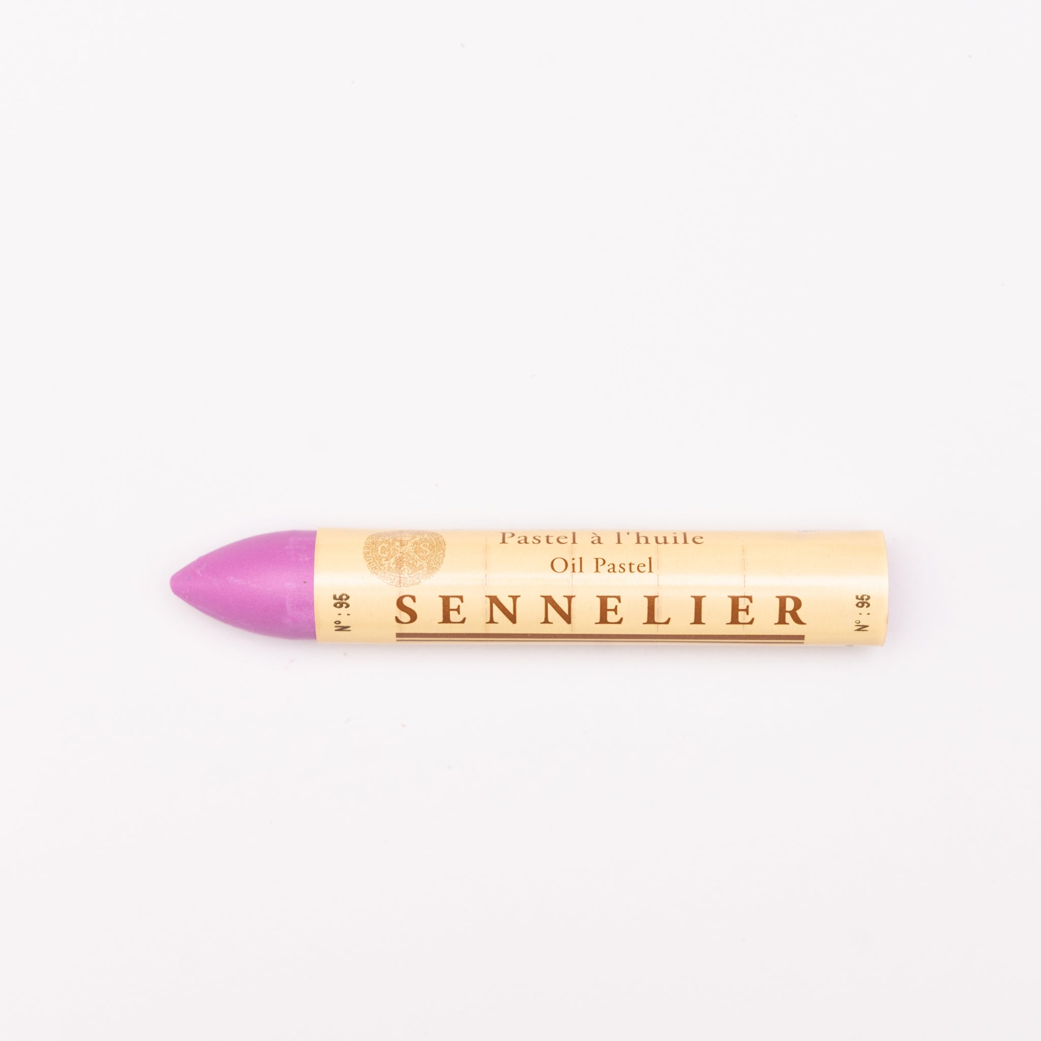 A single Sennelier oil pastel crayon against a white background, displaying the brand name and the word 'Oil Pastel' on the wrapper.