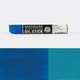 Sennelier oil stick with a blue color swatch on a white background