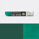 Sennelier oil stick with a green colour swatch on a white background