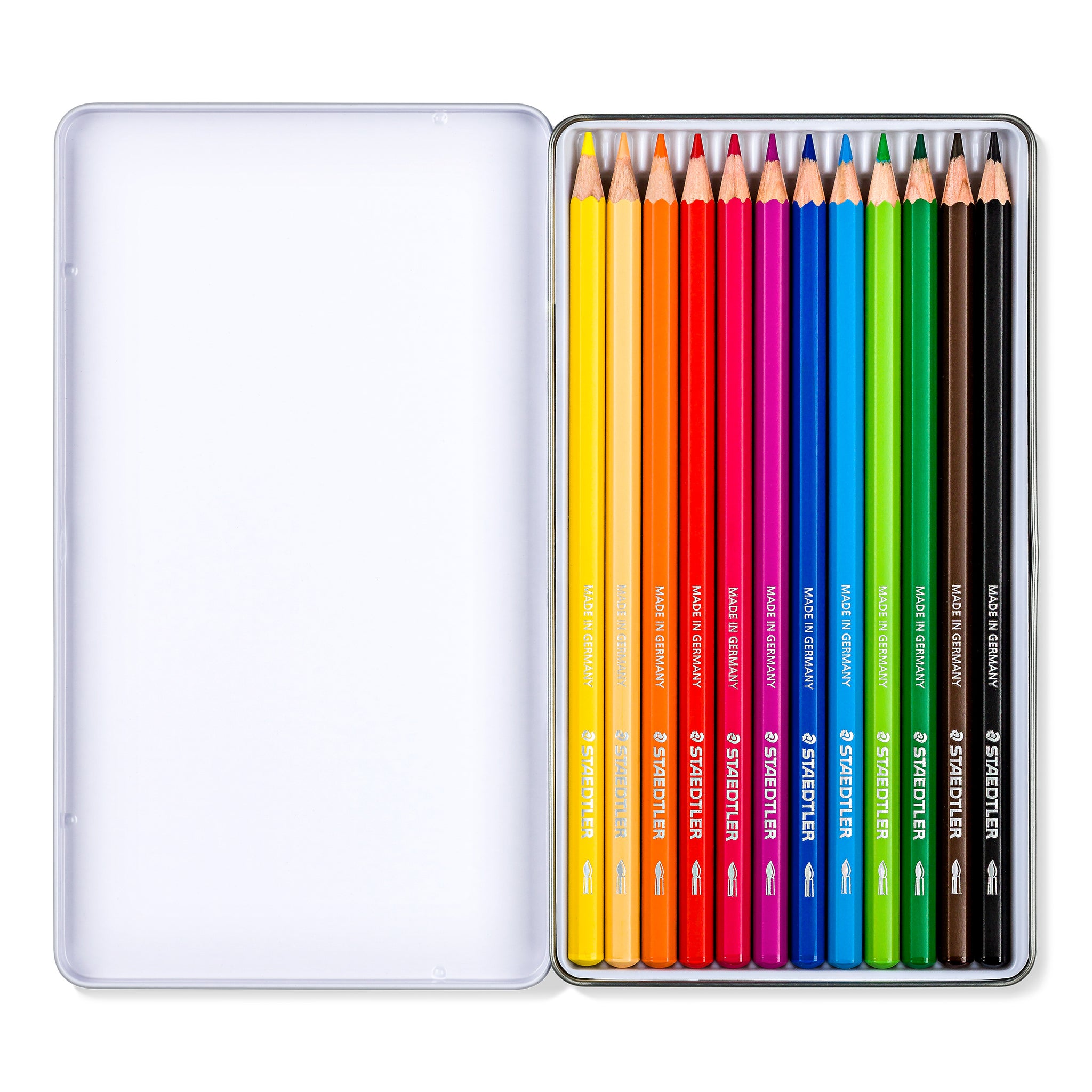 A248.06 Staedtler Watercolour Pencil Tin of 12 Assorted Colours