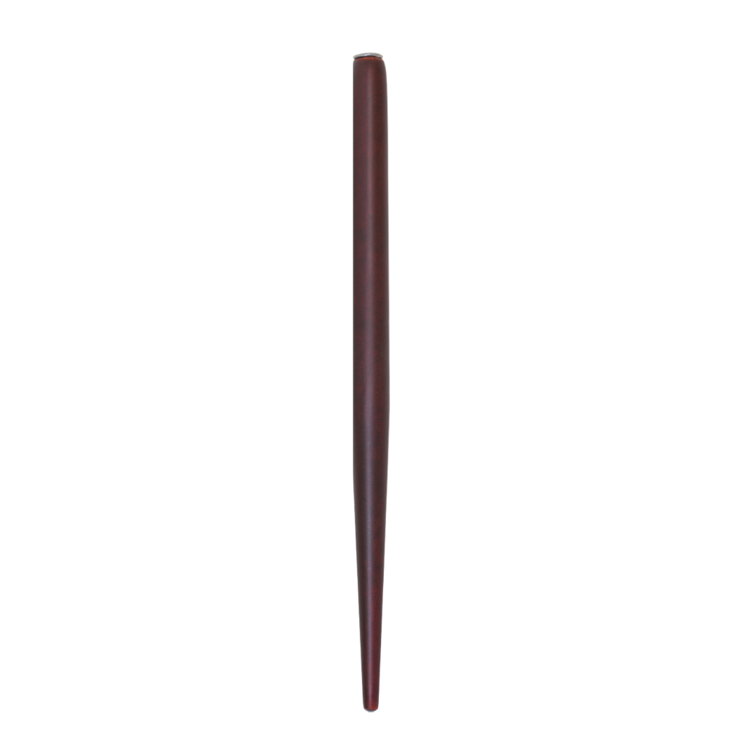 a straight mahogany style traditional nib holder with a straight handle that tapers slightly toward the end. Displayed on a white background