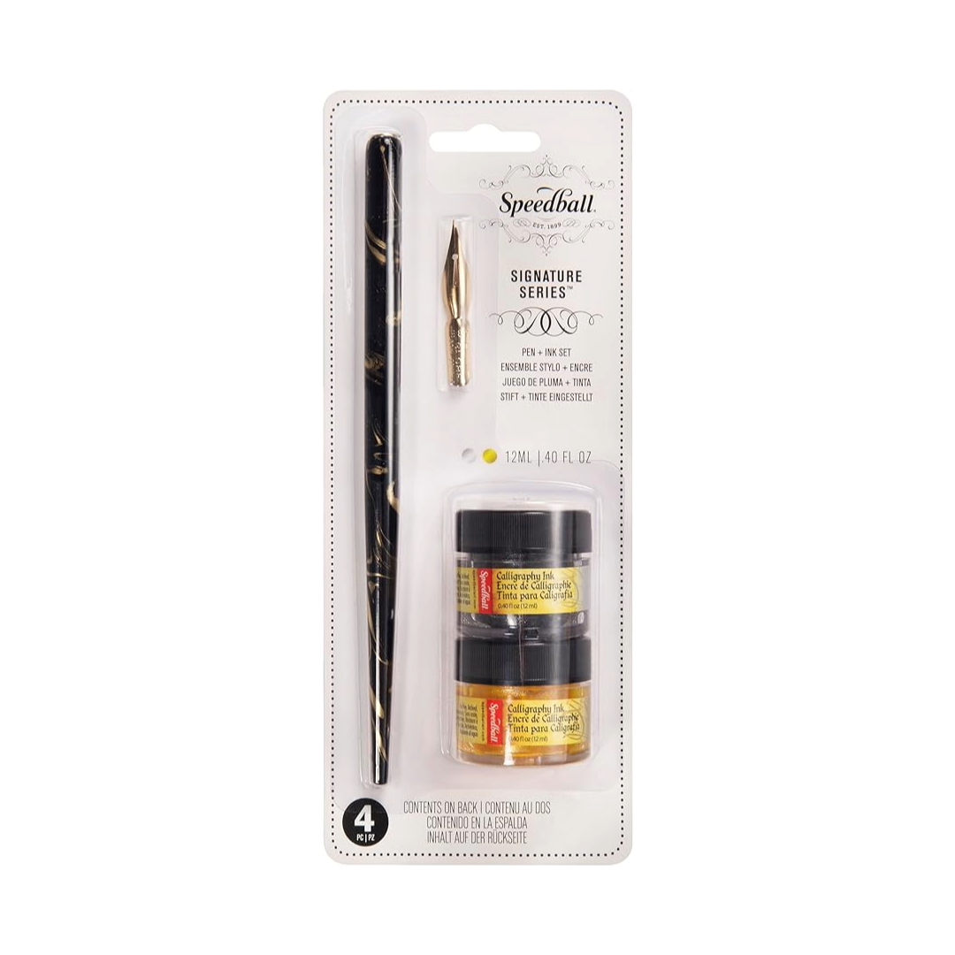 Speedball Gold & Silver Ink Pen Set