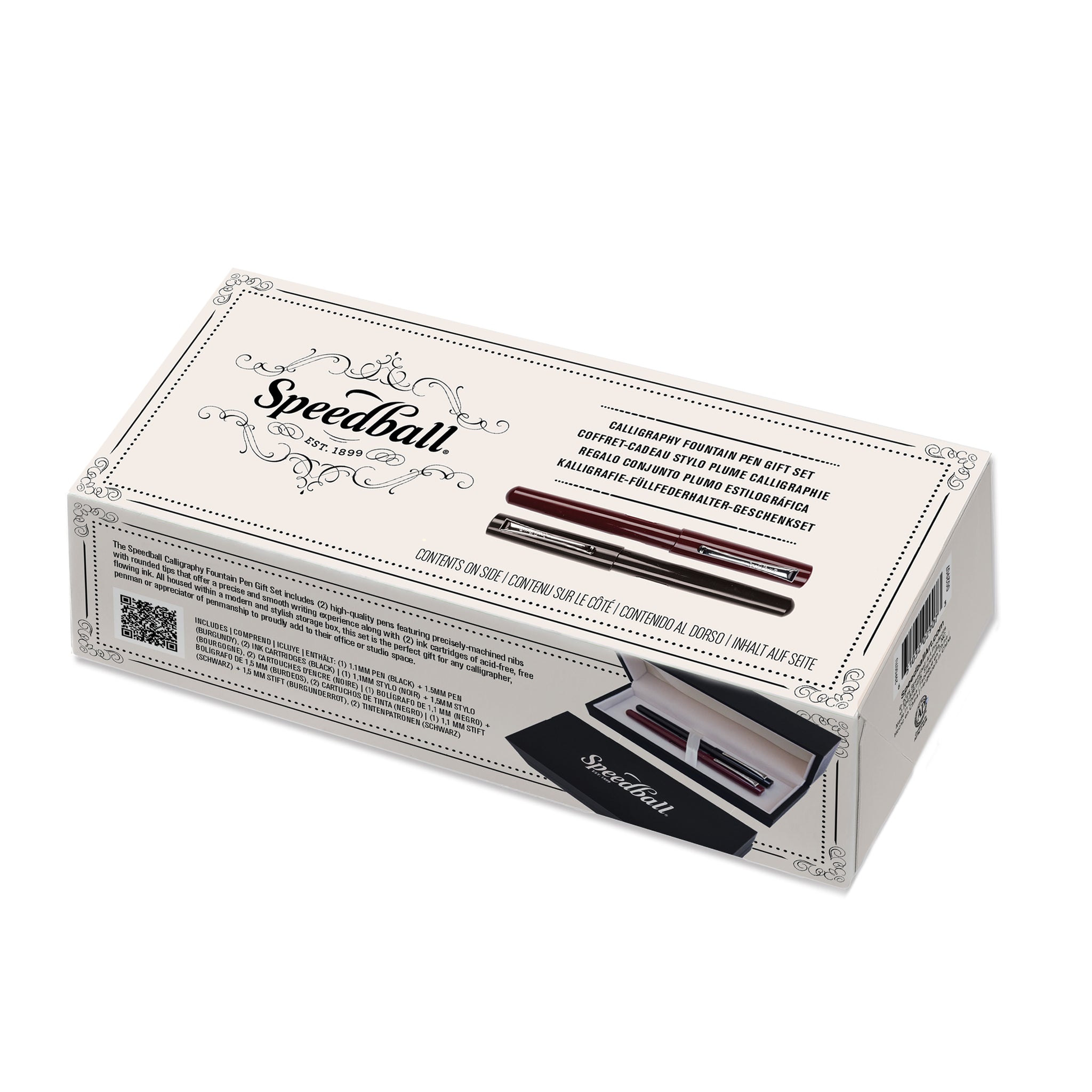 Speedball calligraphy pen set packaging on a white background