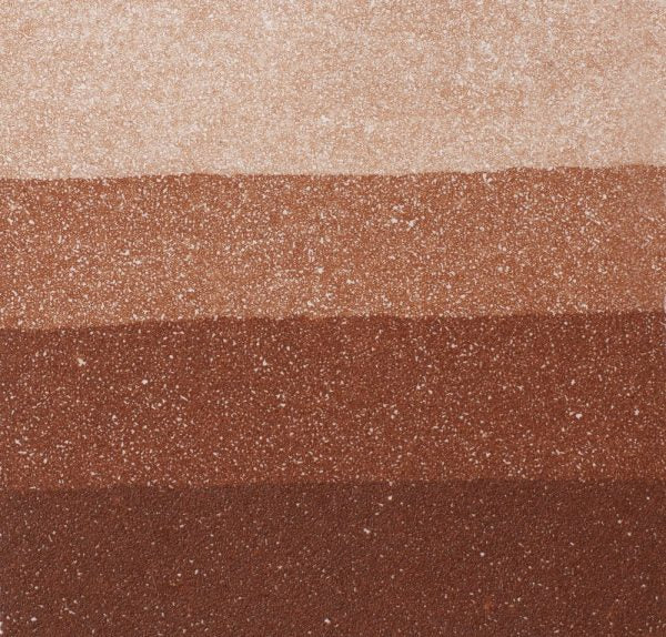 An aquatint test print in brown showing 4 depths of tone.
