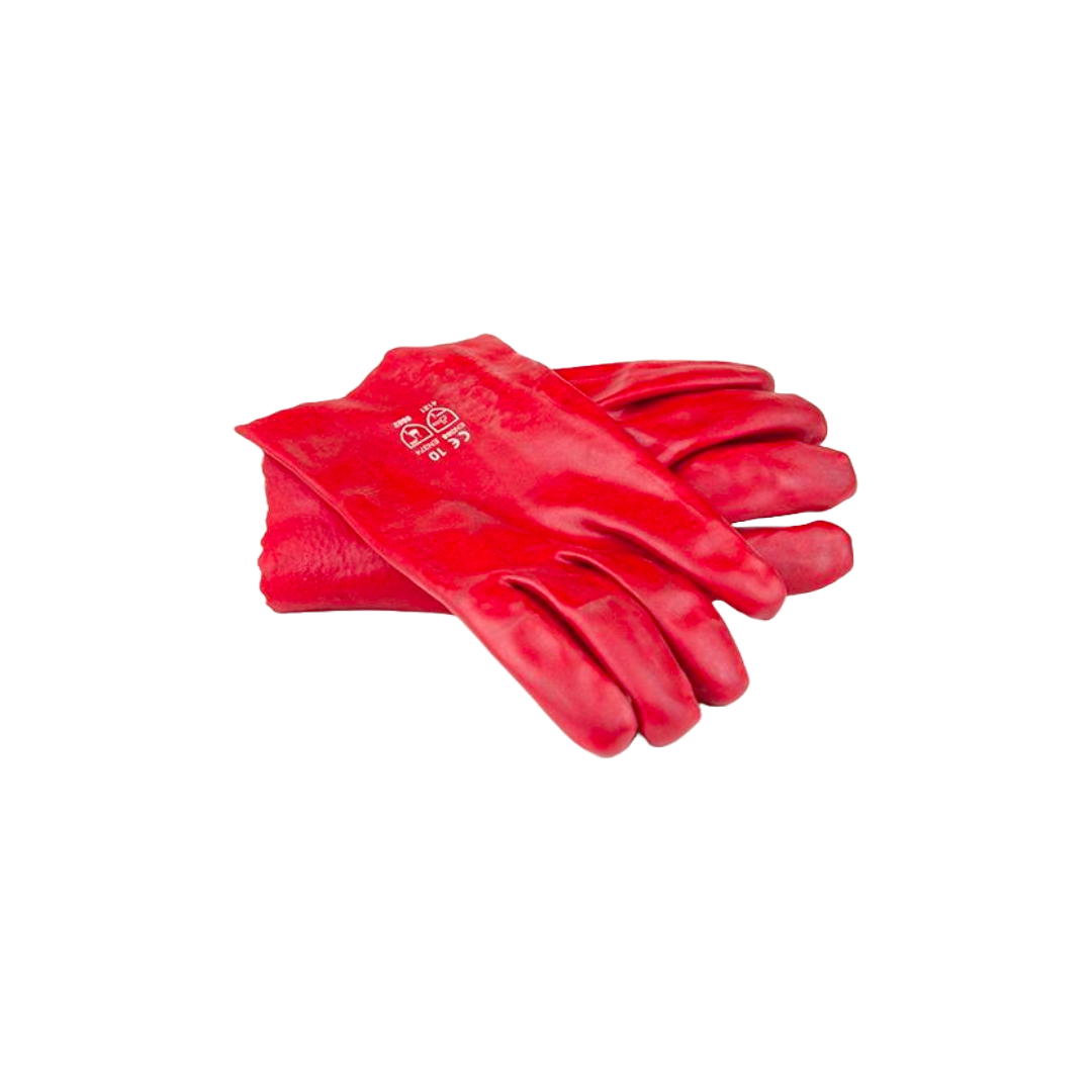 Red PVC Coated Gloves