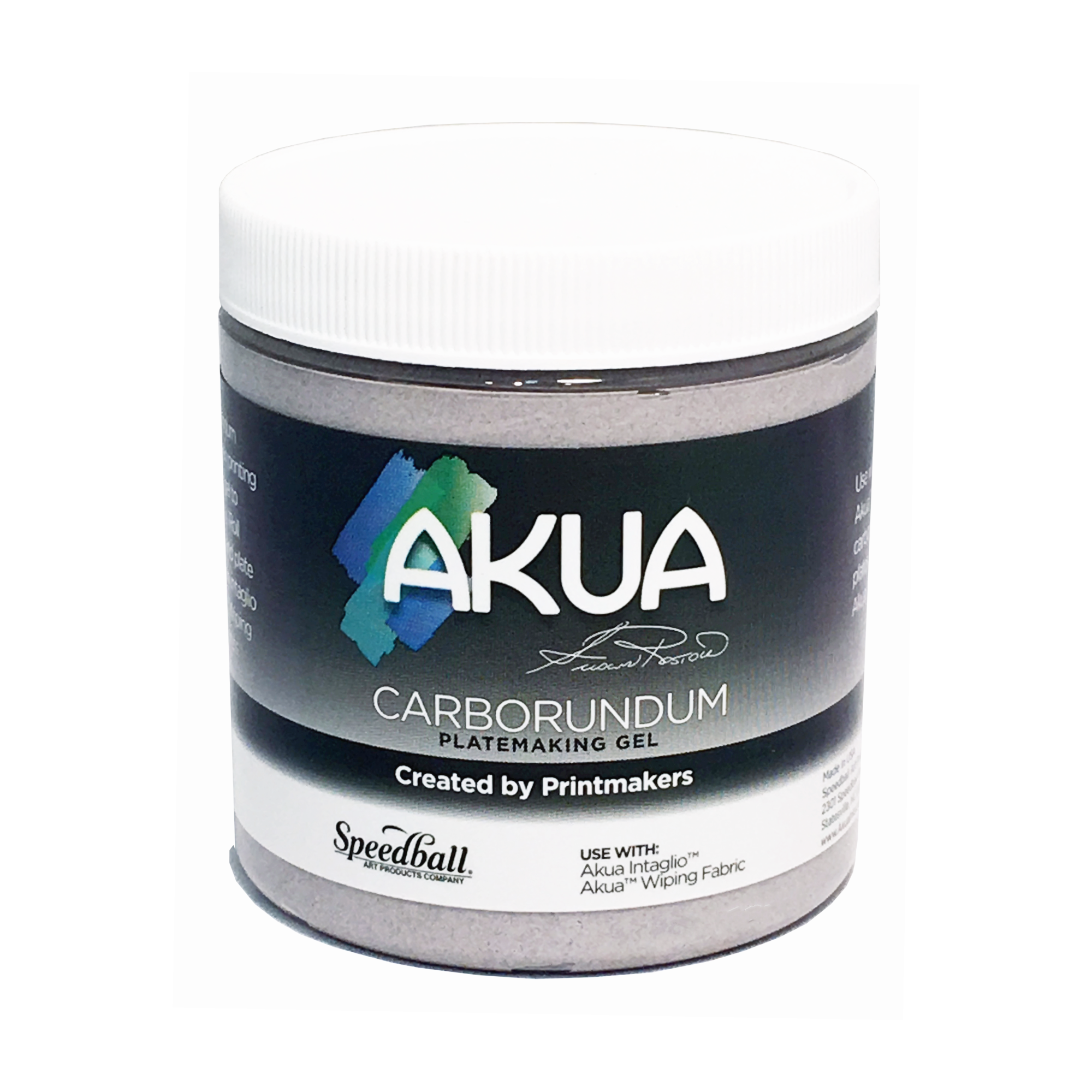 Jar of Akua Carborundum Platemaking Gel on a white background