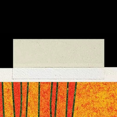 Archival Mounting Strip seen on the edge of an artwork