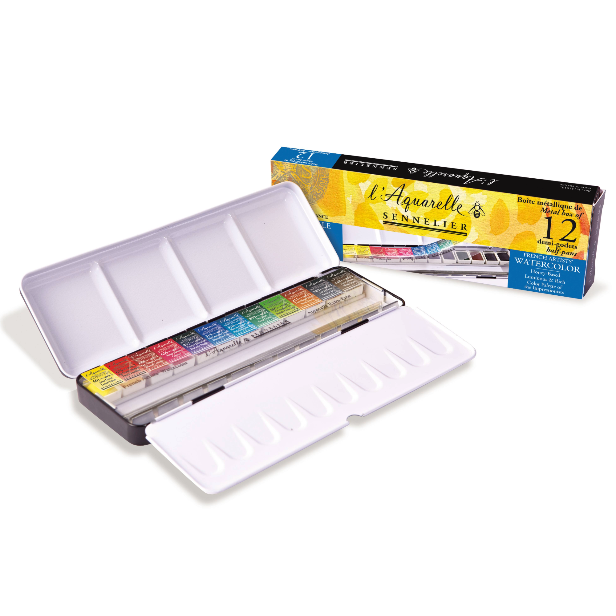 Sennelier Classic Watercolour Box 12 Half Pans