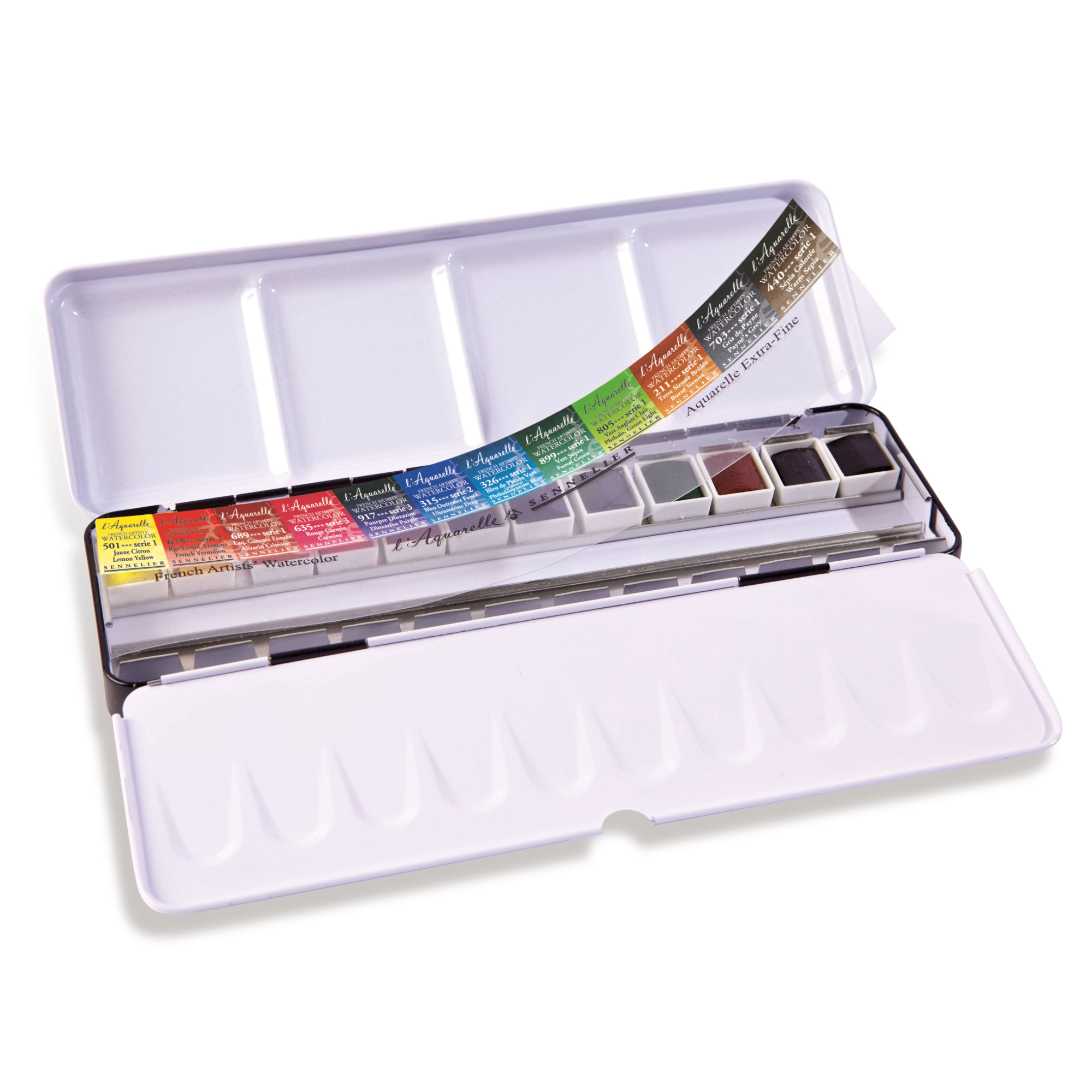 Sennelier Classic Watercolour Box 12 Half Pans