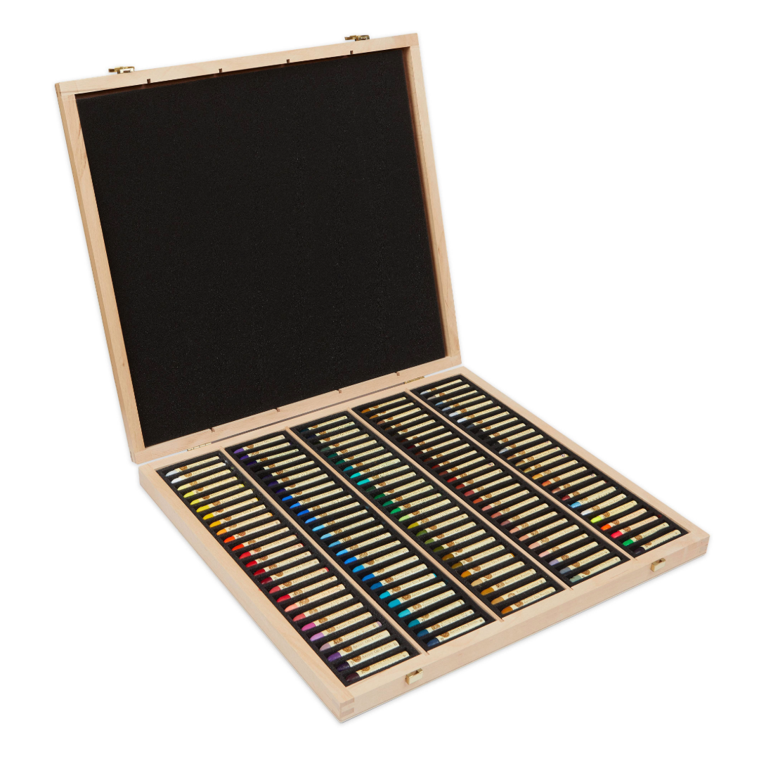 Sennelier 125 Assorted Oil Pastel Set In Wooden Presentation Box