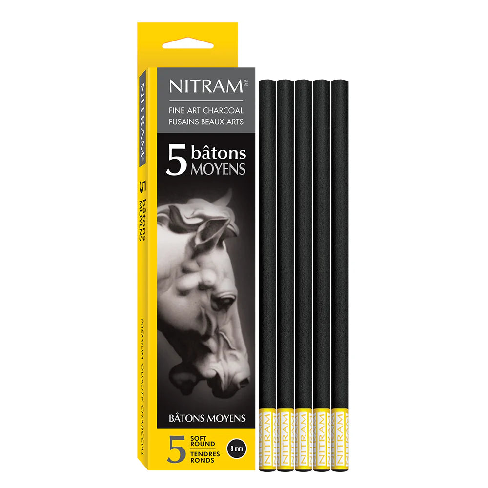 Nitram Extra Soft Charcoal Bâtons