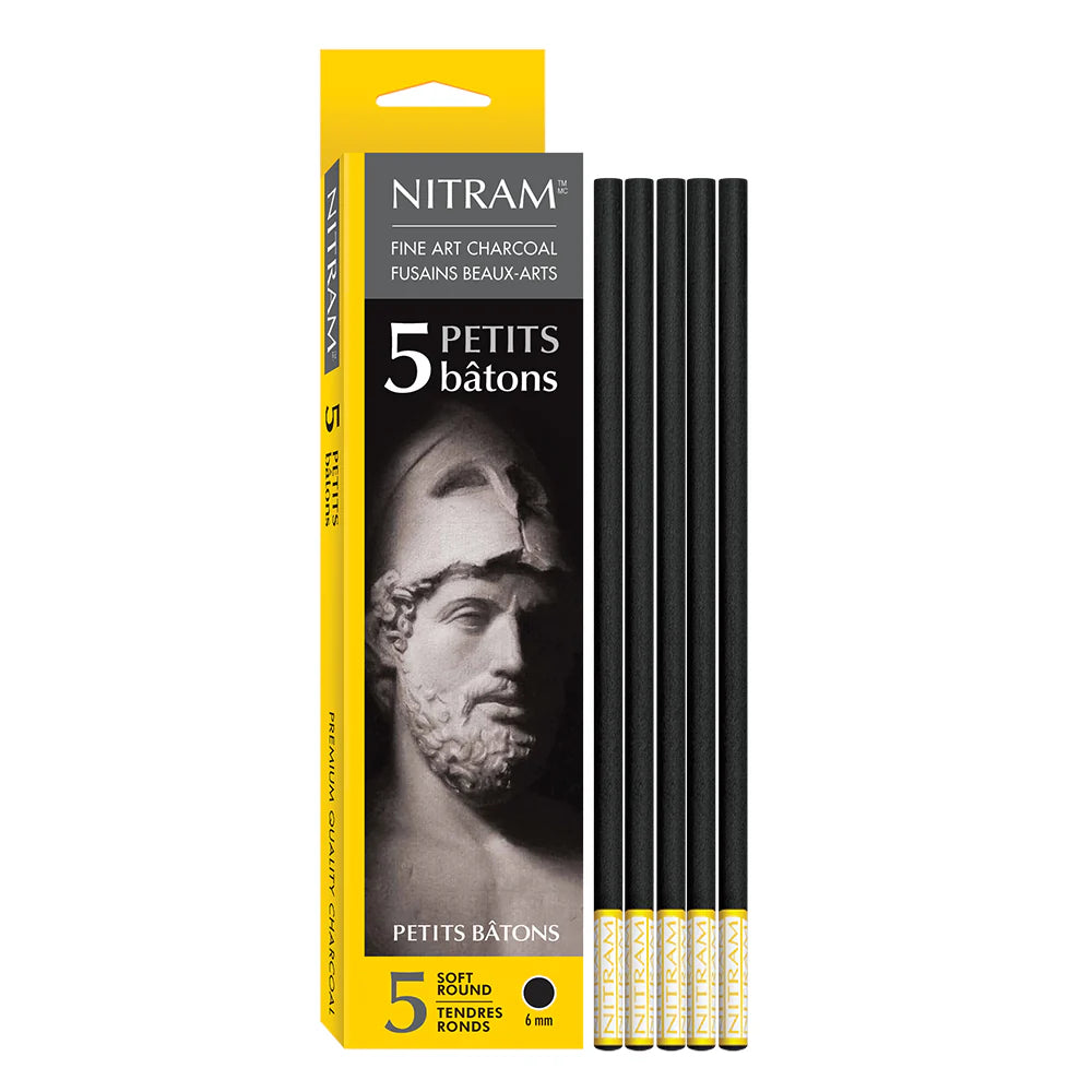 Nitram Extra Soft Charcoal Bâtons