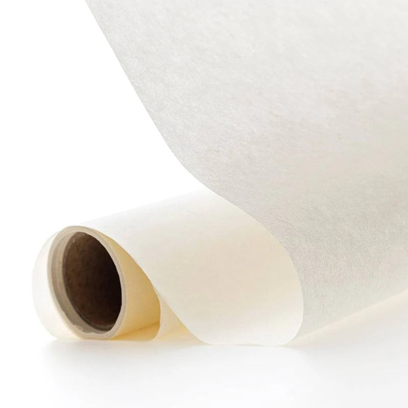 Roll of white paper on a white background