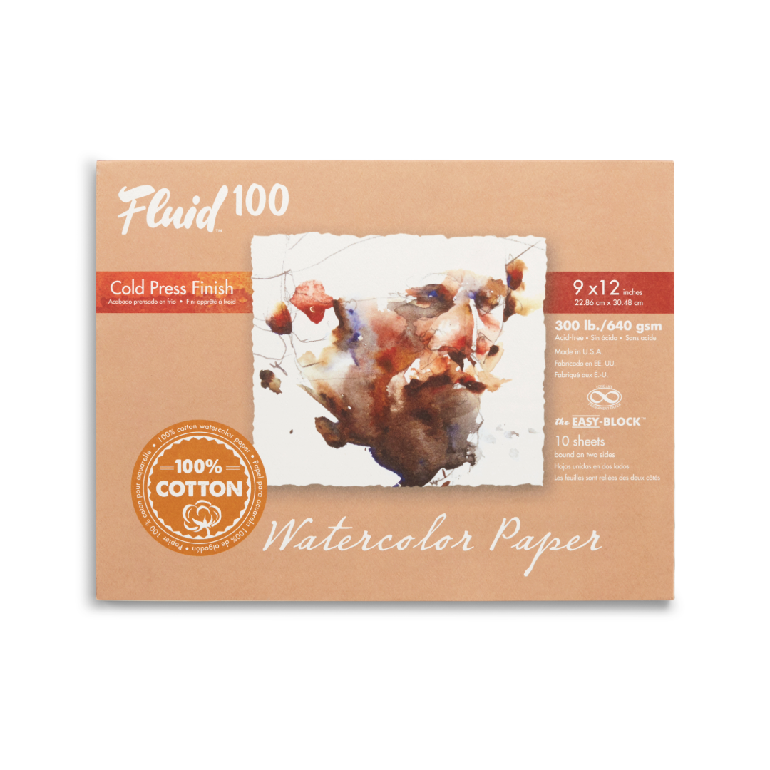 Speedball Fluid 100% Rag Watercolour Block Pad CP 640gsm