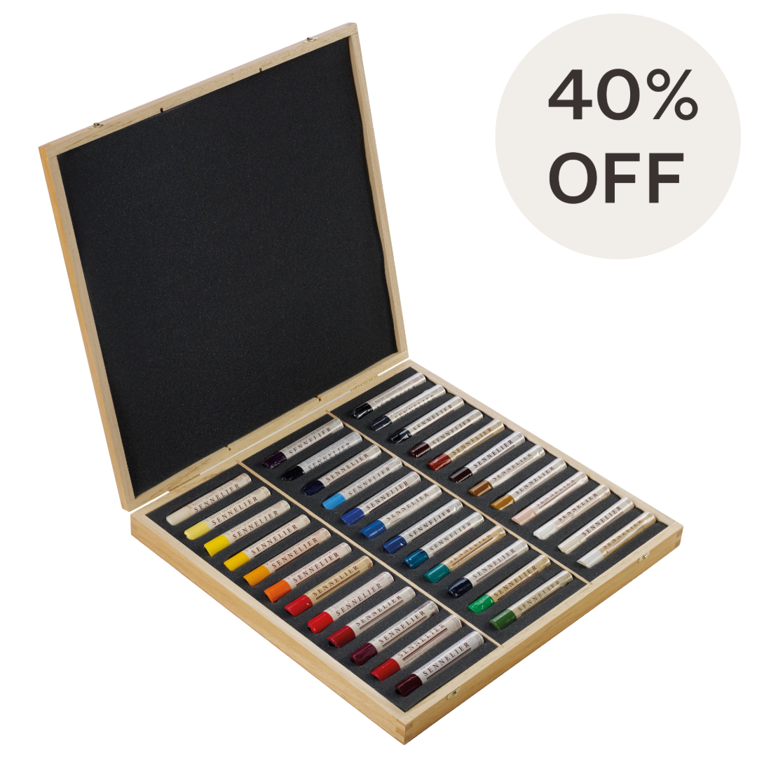 Paint Stick Medium Wooden box Set of 36