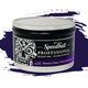 Speedball Professional Relief Ink Tin container with skull design on label and a purple colour swatch in the background