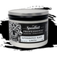 Speedball Professional Relief Ink Tin container with skull design on label and a black colour swatch in the background