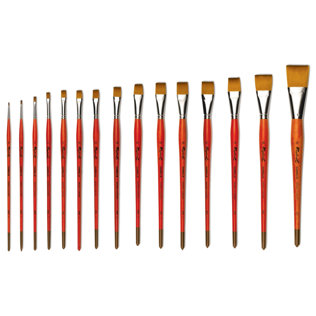 Raphael 879 Kaerell S Acrylic Long Handle: Flat Brush