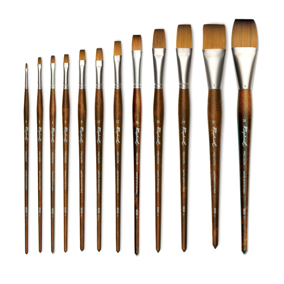 Raphael 8930 Precision Imitation Sable Long Handle Flat Brush