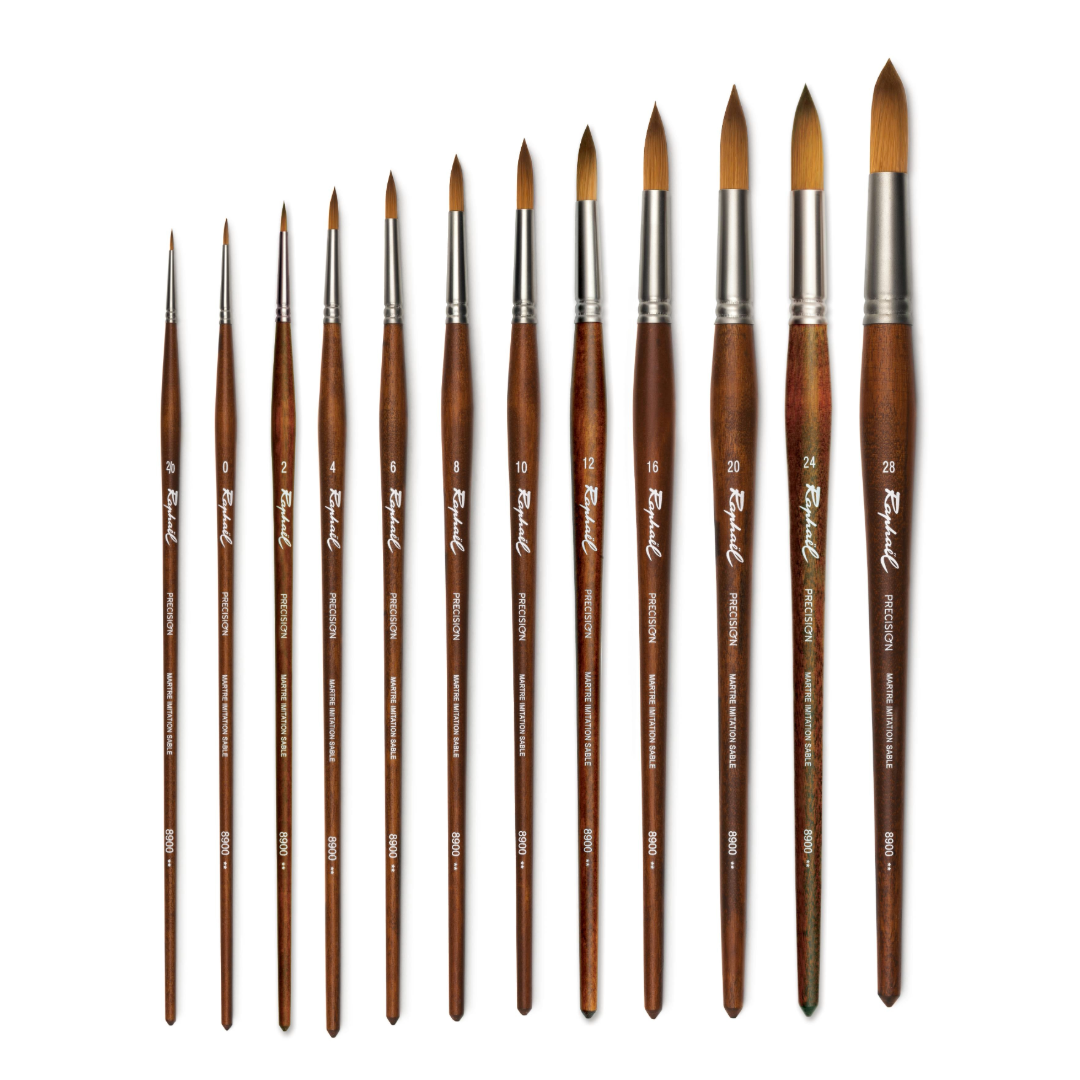 Raphael 8900 Precision Imitation Sable Long Handle Round Brush