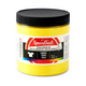 Small tub of orange Speedball fabric screen printing ink on a white background