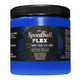A jar of Speedball Flex Fabric Screen Printing Ink in a bright blue colour on a white background.