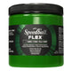 A jar of Speedball Flex Fabric Screen Printing Ink in a bright green colour on a white background.