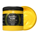 Yellow Speedball Flex fabric ink jar with a swatch of yellow ink on a white background