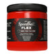A jar of Speedball Flex Fabric Screen Printing Ink in a bright red colour on a white background.