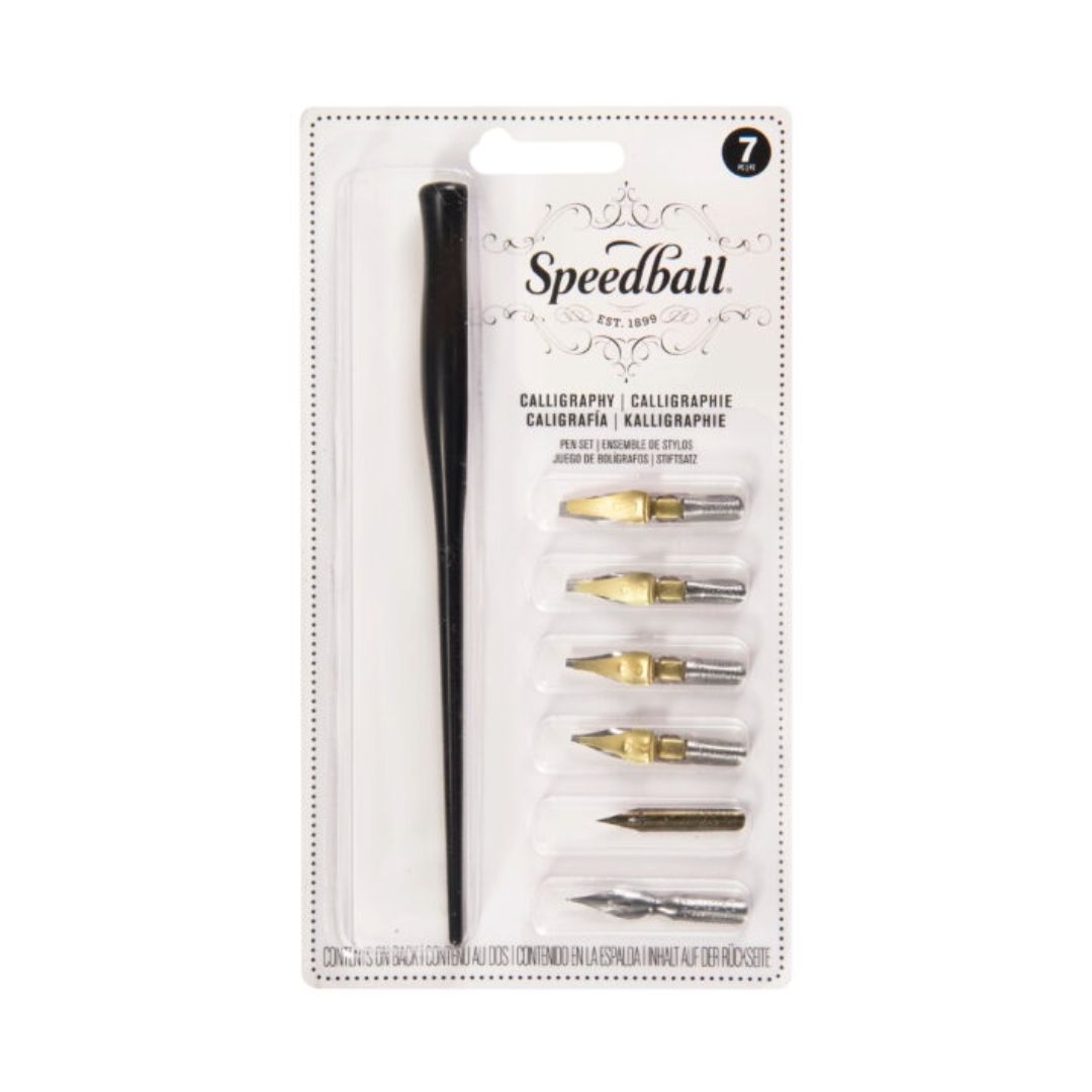 Speedball Calligraphy Pen Set Set With 6 nibs And Holder