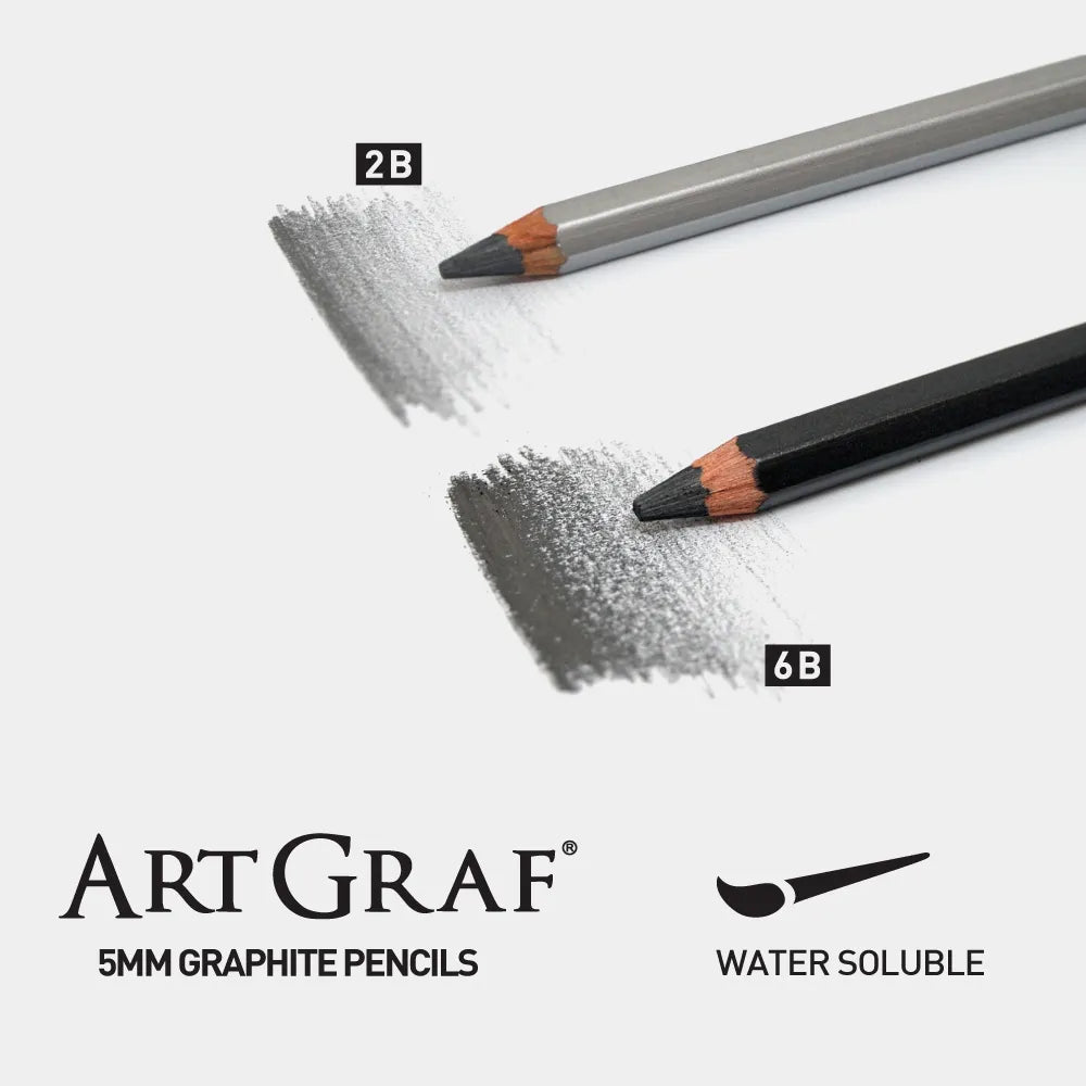 ArtGraf Water Soluble Graphite 2 Pencil Set