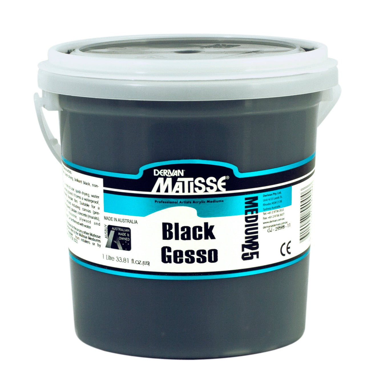 Matisse Black Gesso 1L - Melbourne Etching Supplies