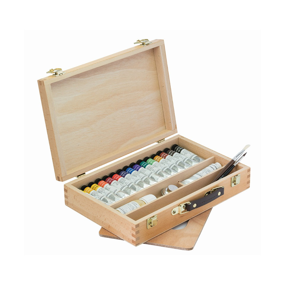 Sennelier Egg Tempera Wooden Box Set with 14 Tubes - Melbourne Etching Supplies
