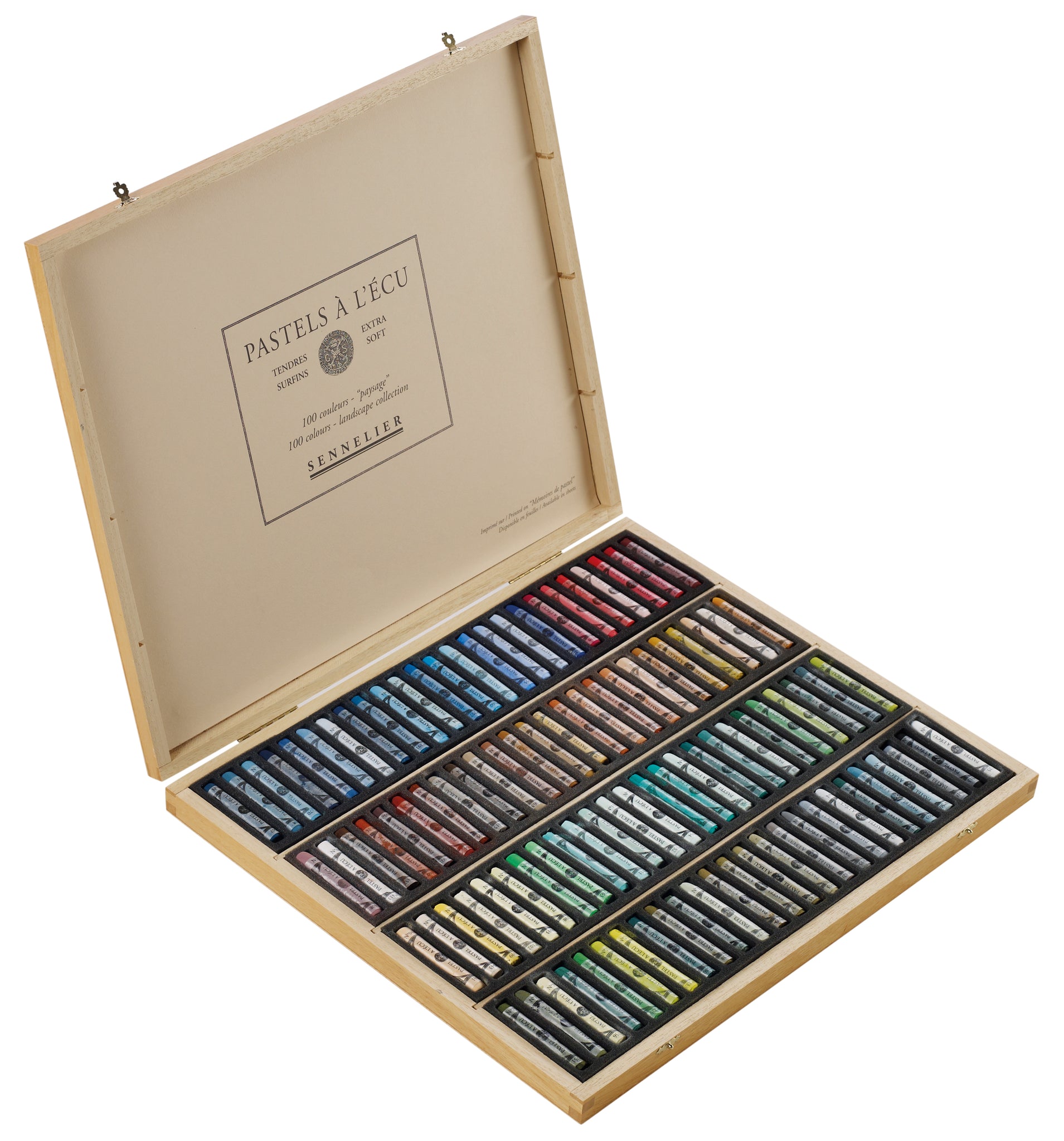 Sennelier Extra Soft Pastels 'Landscape' Set of 100 (Wooden Box) - Melbourne Etching Supplies