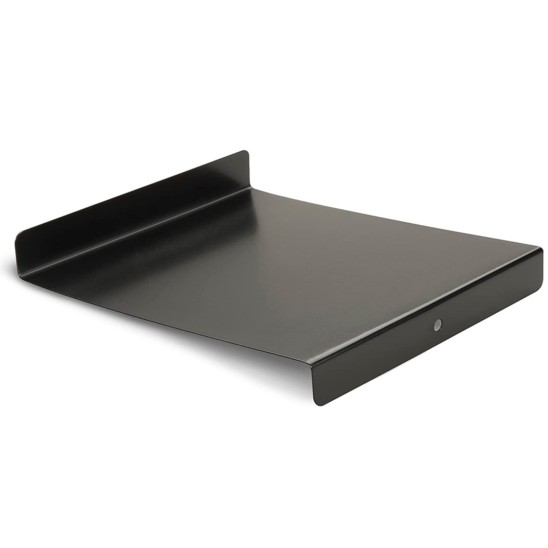 A black metal Speedball Bench Hook and Inking Plate used for printmaking shown on a white background.