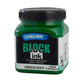 A jar of green Derivan block printing ink against a white background