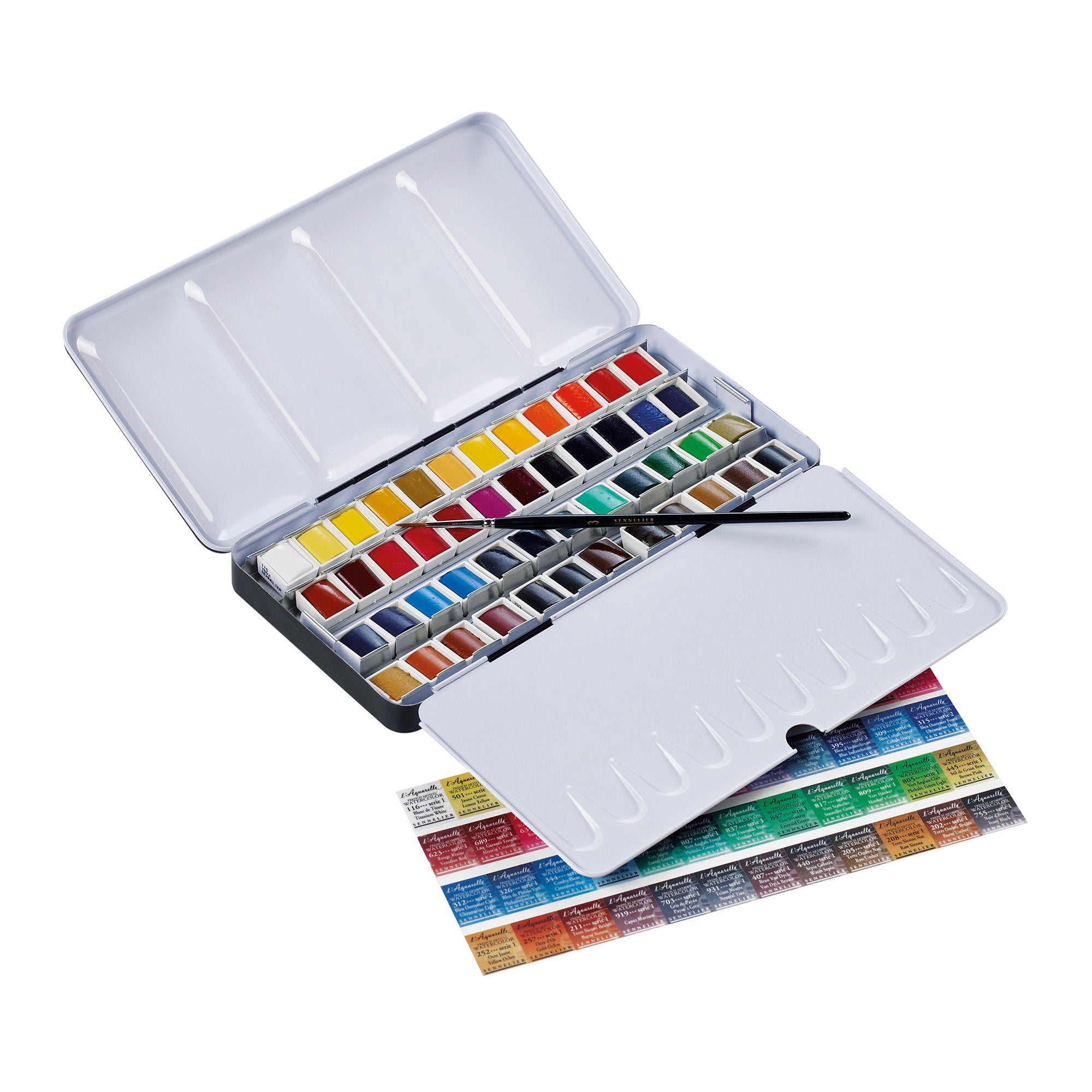 Sennelier Watercolour Set Of 36 x Half Pans (plus 12 free colours!) - Melbourne Etching Supplies
